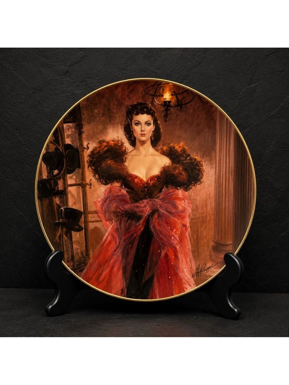Vtg Gone With the Wind Scarlett's Resolve 1989 Howard Rogers W.S. George Plate